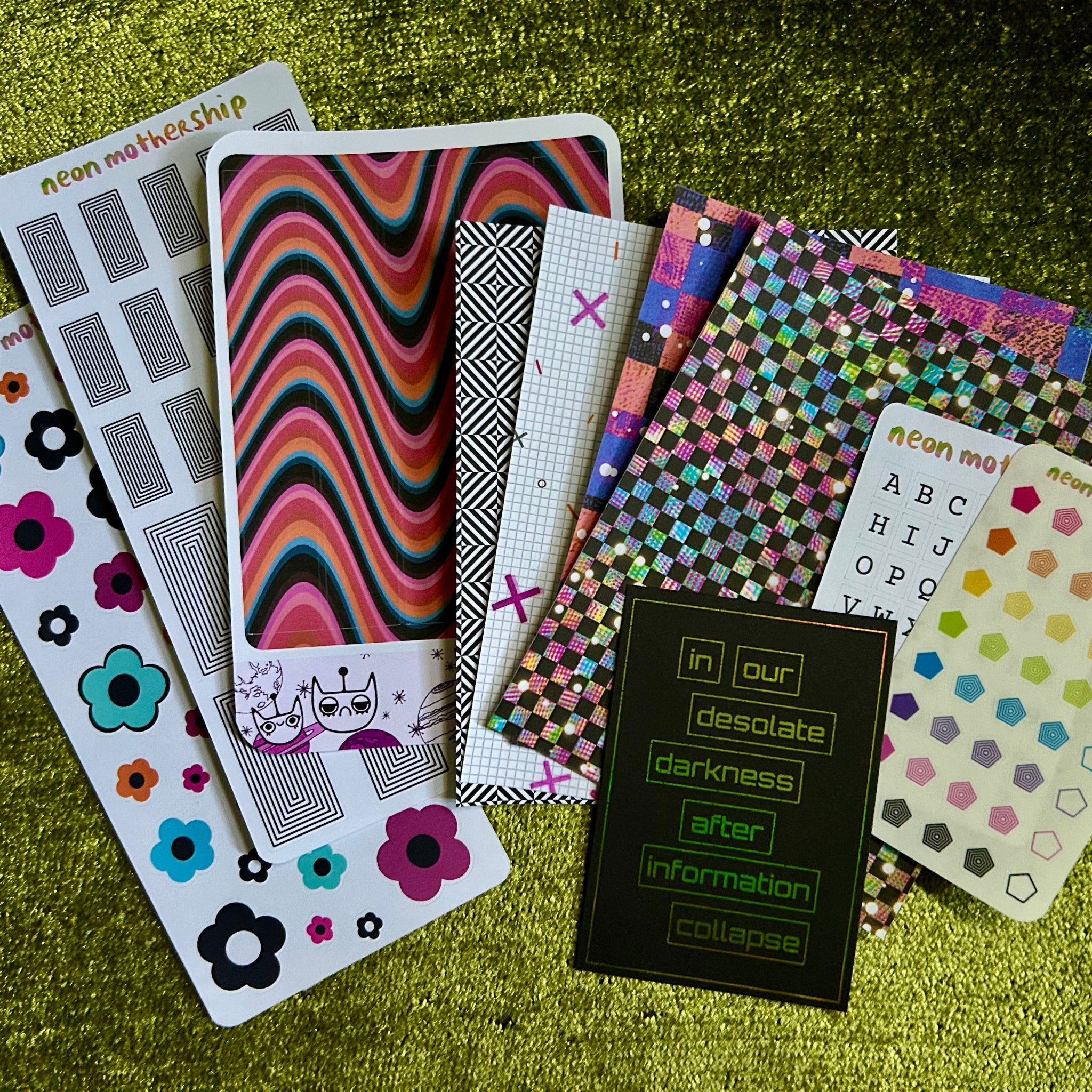 Mystery Cosmic Junk Journal Kit – neon mothership