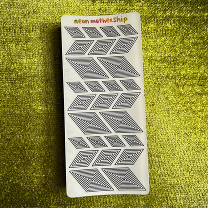 Geo Parallelogram Deco - Mono
