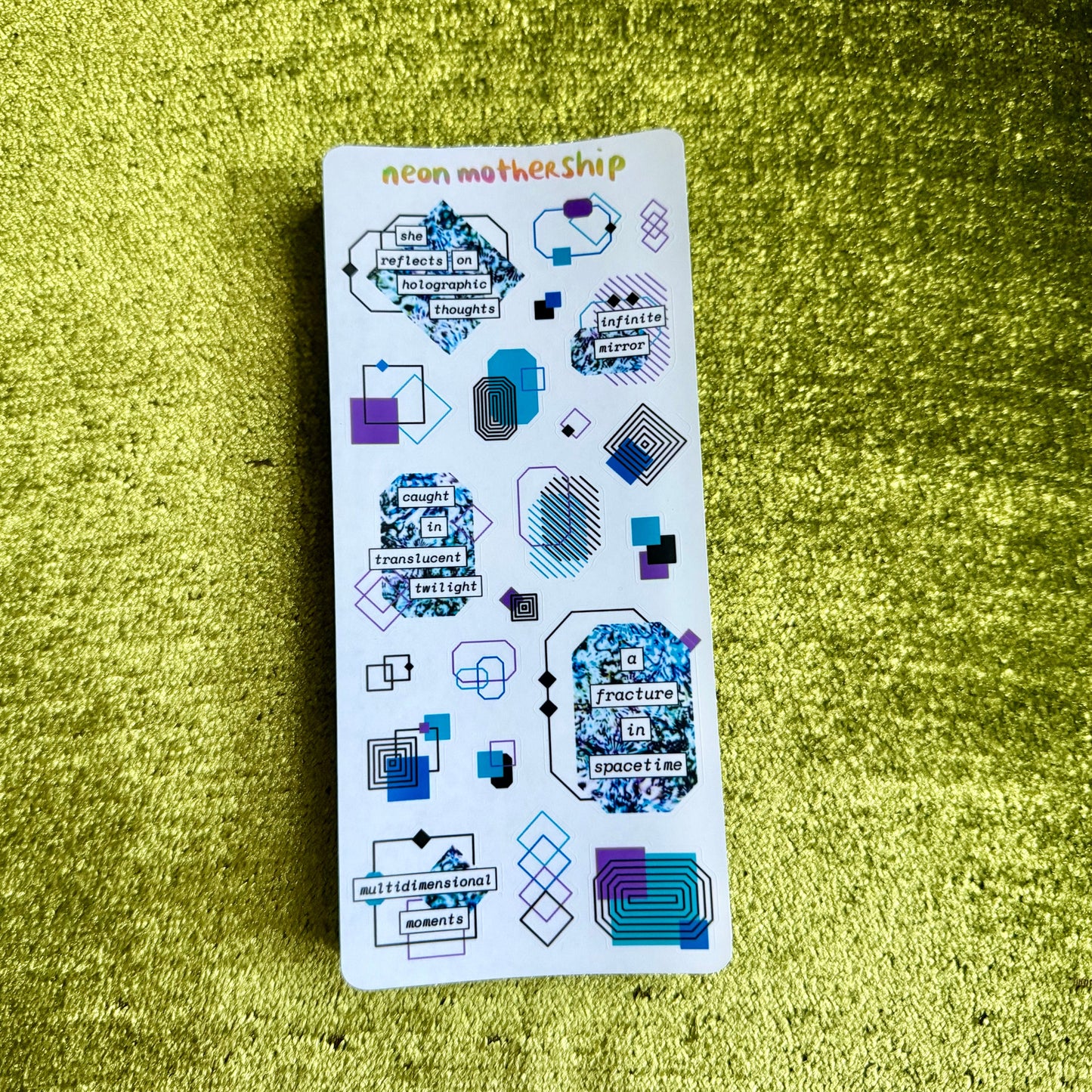 geometric sticker sheet