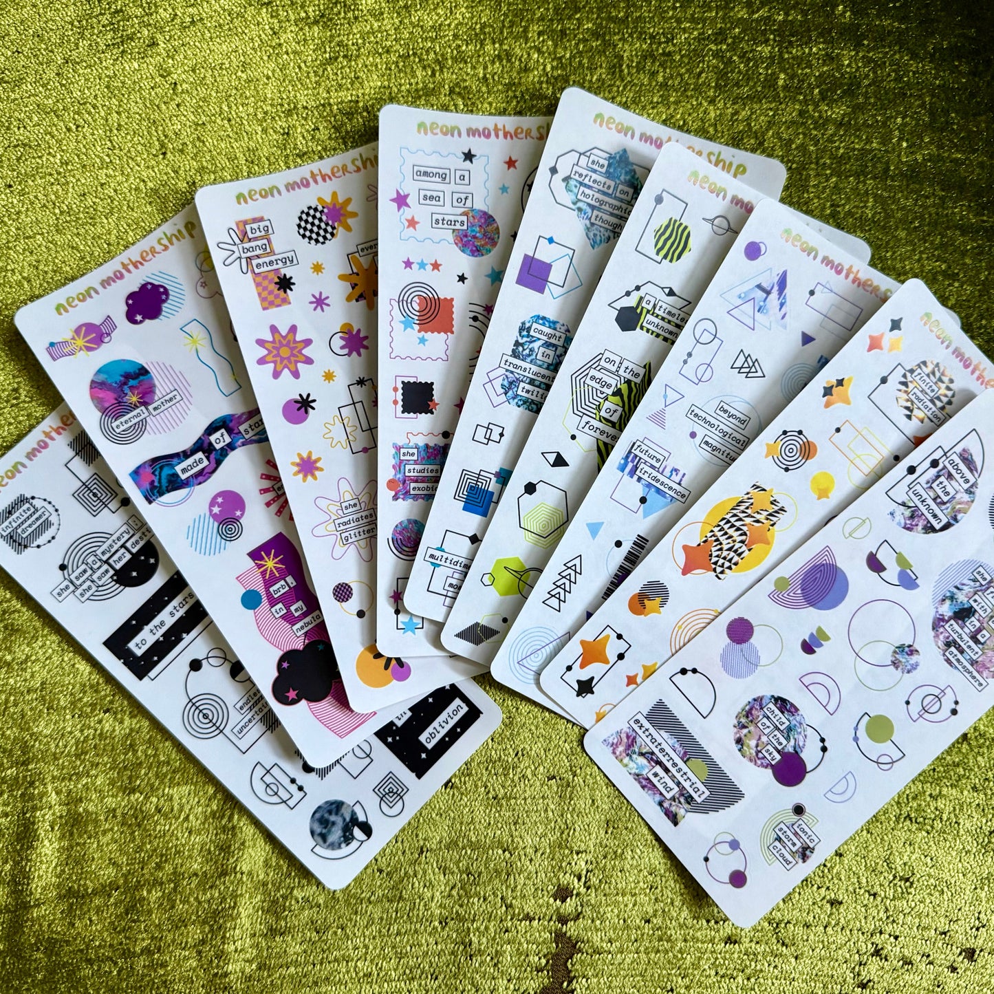 9 sticker sheets