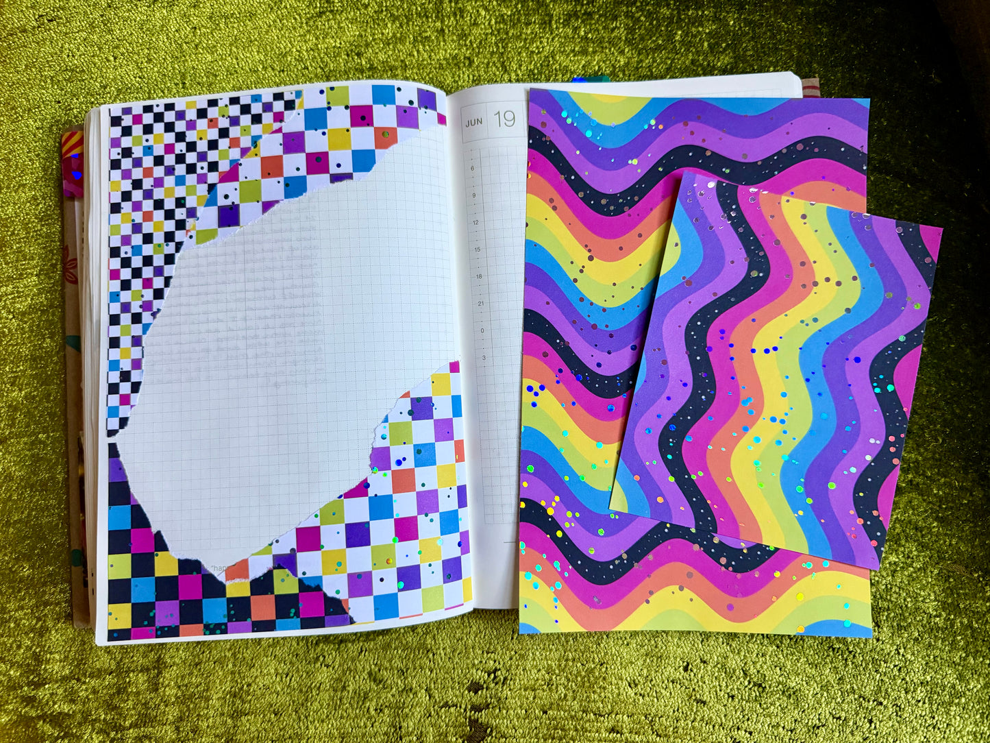 Cosmic Rainbow Sticker Paper
