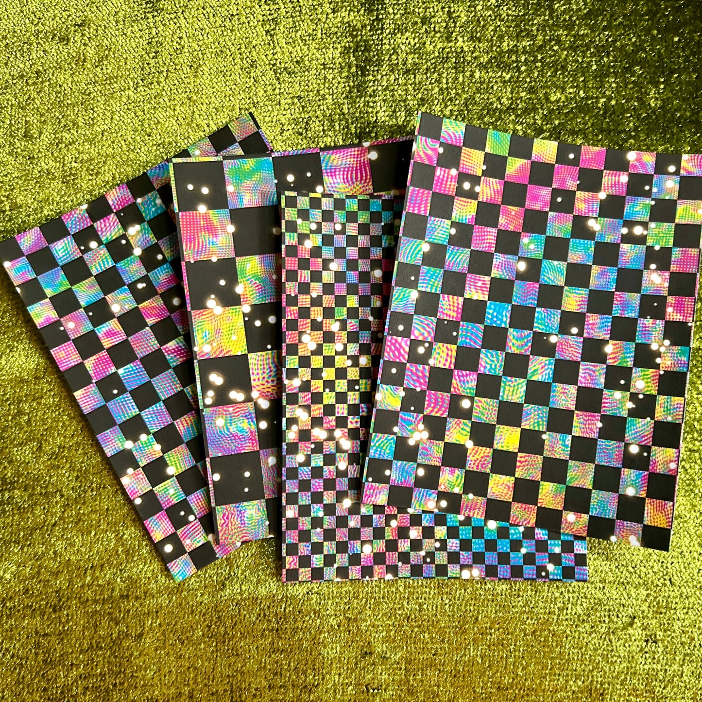 Rainbow Chex Sticker Scrap Pack - Quarter Sheets