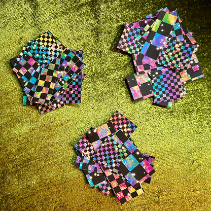 Rainbow Space Chex Sticker Scrap Pack - Small Shapes