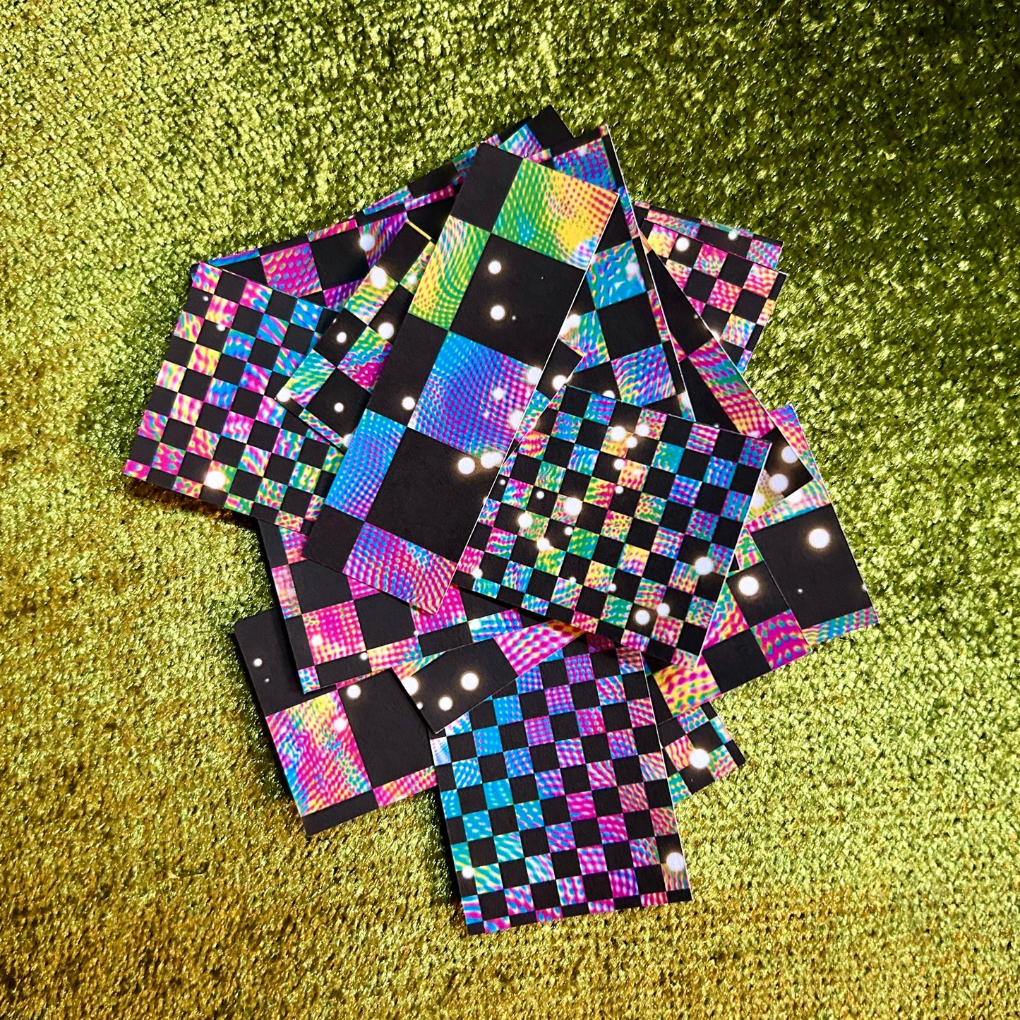 Rainbow Space Chex Sticker Scrap Pack - Small Shapes