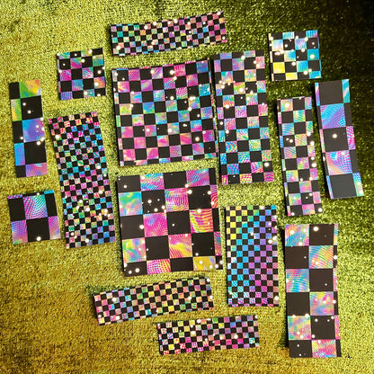 Rainbow Space Chex Sticker Scrap Pack - Small Shapes