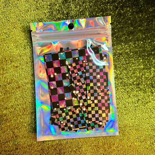 Rainbow Space Chex Sticker Scrap Pack - Small Shapes