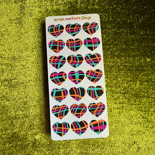 Spaceberry Tartan Hearts Deco