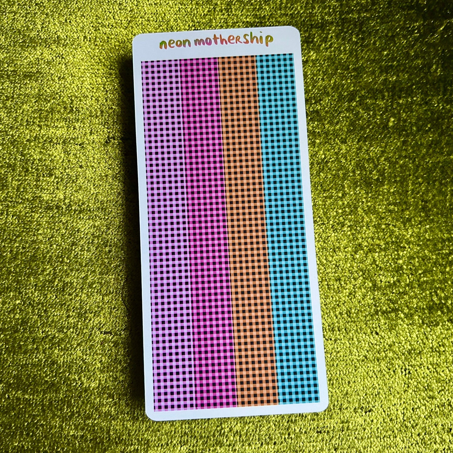 Spaceberry Gingham Washi Strips