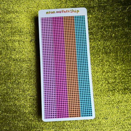 Spaceberry Gingham Washi Strips